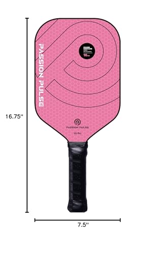 2025 Pickleball Paddles,Raw Carbon Fiber Surface（CFS）, 16mm T700 High Grit & Spin, V6 Pro Pickle Ball Paddles Designed for Ultimate Spin & Consistency- Cute Pickleball Paddle for Women (Pink)