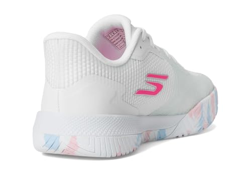 Skechers Women's Pickleball Viper Court Pro 2.0 Sneaker, White/Multi, 9 Medium
