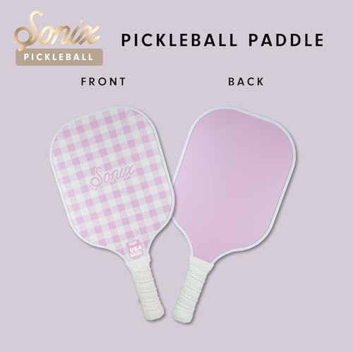 Sonix | Stylish Premium Pickleball Paddle | Fiberglass Surface, Non-Slip Cushion Grip| Single Pickle Ball Racket | Jelly Pink