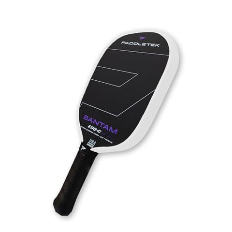 Paddletek Bantam ESQ-C 12.7mm Pickleball Paddle with Polymer Honeycomb Core - Unidirectional RAW Carbon Fiber Pickleball Paddle – Torsional Weighting & Performance Grip - USAPA Approved - 5.5" Handle