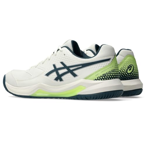ASICS Men's Gel-Dedicate 8 Pickleball Shoes, 10.5, Cream/Tranquil Teal