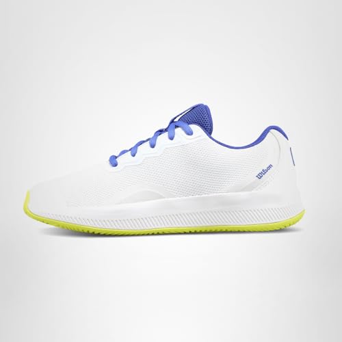 WILSON Intrigue Lite Women's Tennis Shoe - White/Amparo Blue/Safety Yellow, Size 10 US