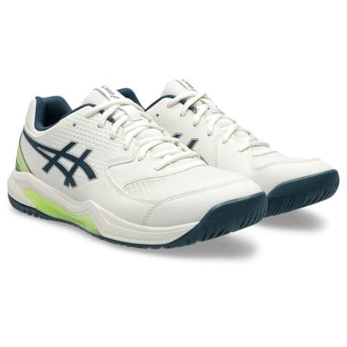 ASICS Men's Gel-Dedicate 8 Pickleball Shoes, 9.5, Cream/Tranquil Teal