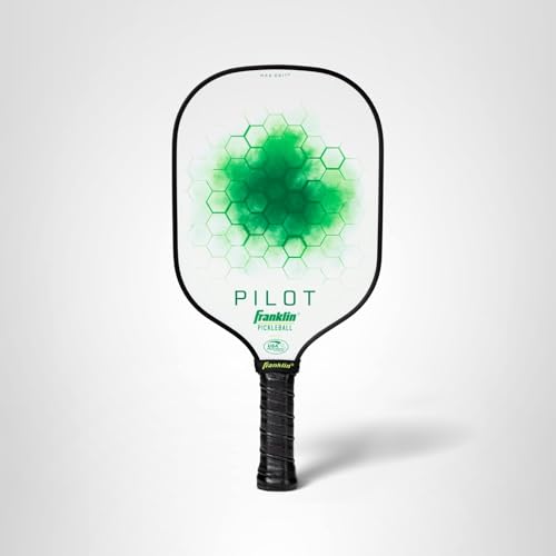Franklin Sports Pickleball Paddle - Pilot Polypropylene Core Racket - Official USA Pickleball (USAPA) Approved Paddle - Lightweight Pro Racket - Green - 10mm Thick Core