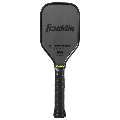 Franklin Sports Sweet Spot Training Pickleball Paddle - The Original Pickleball Trainer Practice Paddle - Mini Head + Extra Long Handle for Shot + Swing Training - 16mm Core + T700 Carbon Face
