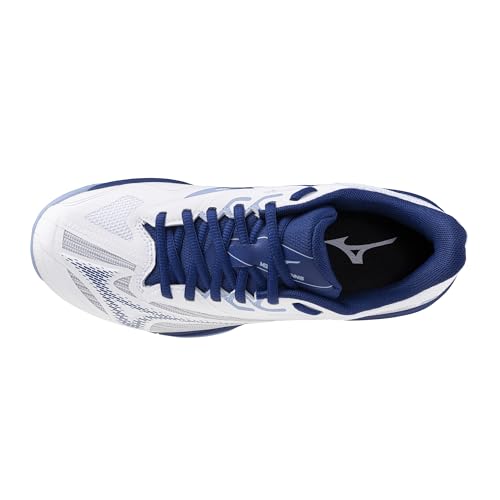Mizuno Wave Exceed Light 2 AC Women's Tennis Shoe,All Court Shoe, White-Bellwether Blue, US Womens 6