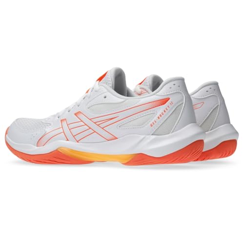 ASICS Women's Gel-Rocket 12 Volleyball Shoes, 10, White/Vivid Coral