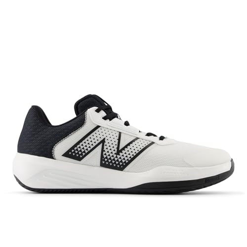 New Balance Men's 696 V6 Tennis Shoe, White/Black, 13 Wide