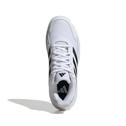 Adidas Men's CourtJam Control 3, White/Black/Grey, 8