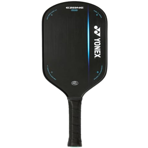 YONEX EZONE Plus Midweight Durable 7.4" Width Black Pickleball Paddle with 5" Grip | PP Honeycomb Core, Glassfiber, Microparticle Coating & Carbon Fiber | for Beginner-Intermediate