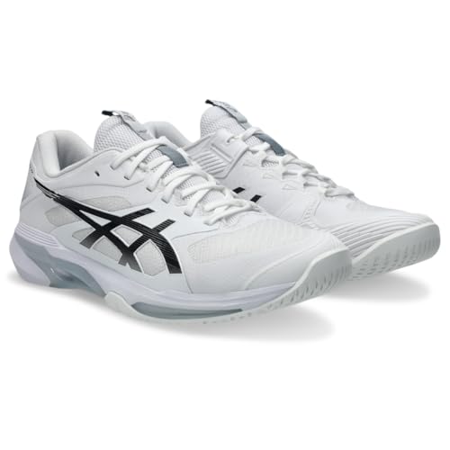 ASICS Men's Solution Speed FlyteFoam 4 Tennis Shoes, 10, White/Black