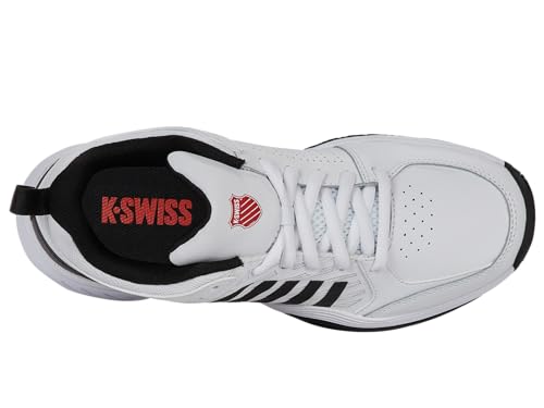 K-Swiss Men's Court Express 2 Tennis Shoe, White/Black/Mars Red, 11 M