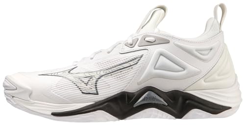 Mizuno Wave Momentum 3 Women's Volleyball Shoe | Womens Volleyball Footwear | White-Black | US Womens 8