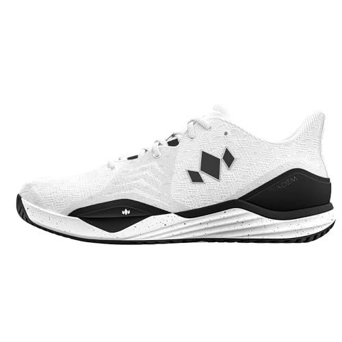 Diadem Court Burst | Men's Pickleball & Tennis Shoes for Stability, Speed, Performance & Comfort, White and Black, US Size M9.5/W11