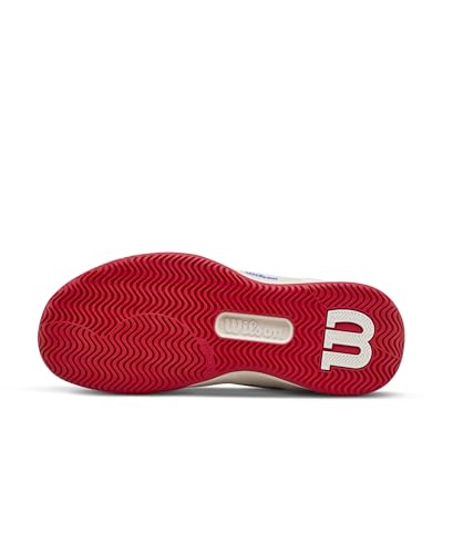 WILSON Intrigue Pro Women's Tennis Shoe -Tofu/Red, Size 9.5 US