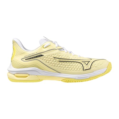 Mizuno Wave Exceed Tour 6 AC Women's Racquet Sports Shoe, Pale Yellow-Black Sand, US Womens 7.5