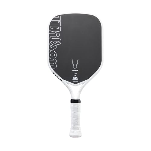Wilson Vesper Lite Pickleball Paddle - Grip Size 1-4 1/8", Black/White