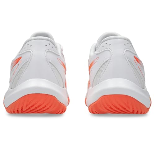 ASICS Women's Gel-Rocket 12 Volleyball Shoes, 8, White/Vivid Coral