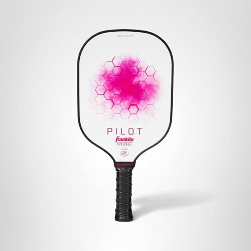 Franklin Sports Pickleball Paddle - Pilot Polypropylene Core Racket - Official USA Pickleball (USAPA) Approved Paddle - Lightweight Pro Racket - Pink - 10mm Thick Core