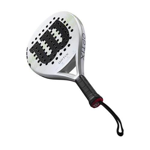 Wilson Optix V1 Padel Racket - White/Green, Grip Size 2-4 1/4"