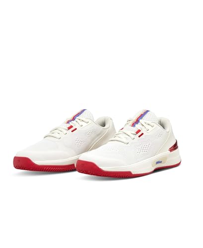 WILSON Intrigue Pro Women's Tennis Shoe -Tofu/Red, Size 9.5 US