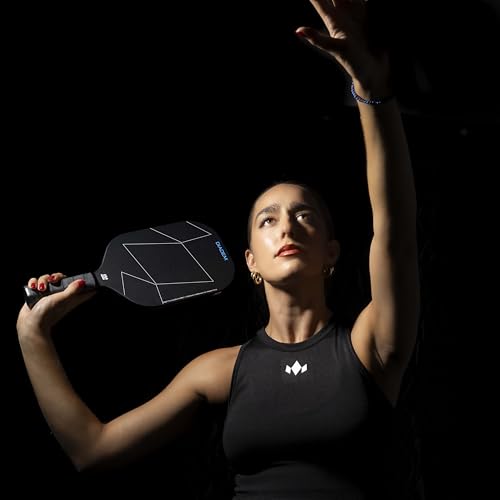Diadem A52 USAPA Approved Pickleball Paddle - Thermoformed, Edgeless, with Carbon Fiber Face, 13.7 mm Honeycomb Core (Blue)
