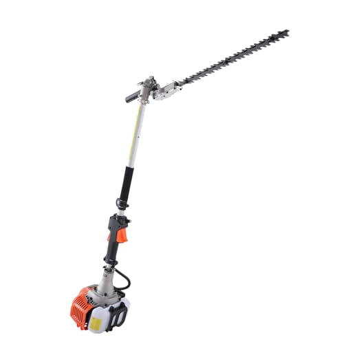 VEVOR 52cc Gas-Powered 6-in-1 Multi-Functional Trimmer - Hedge Trimmer, Brush Cutter, Weed Eater, Edger, Pole Saw & Chainsaw Pruner, EPA, CE & EMC Certified