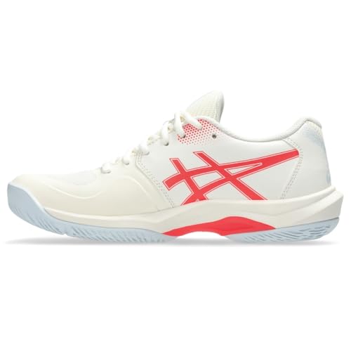 ASICS Women's Game FlyteFoam Pickleball Shoes, 9.5, Cream/Flash RED