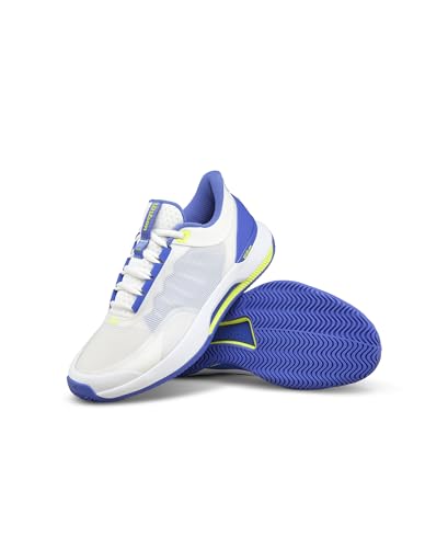 WILSON Intrigue Tour Women's Tennis Shoe - White/Amparo Blue/Safety Yellow, Size 8.5 US