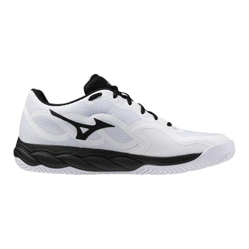 Mizuno Wave Enforce Court AC Men's Tennis Shoe, All Court Tennis Shoe, White-Black, US Mens 9