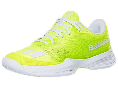 Babolat Women’s Jet Mach Pickleball Shoes, Fluo Yellow/White (US Women's Size 8)