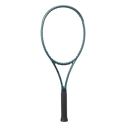 Wilson Blade 98 (16x19) V9 Strung Performance Tennis Racket - Grip Size 2-4 1/4", Strung with Sensation 16 Natural at Mid Range Tension