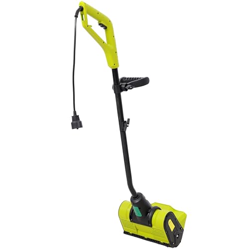 10 Amp Corded Electric Snow Blower, 12 Inch Power Shovel with Dual Blade Auger and Adjustable Handle, Lightweight Snow Thrower for Patios and Sidewalks