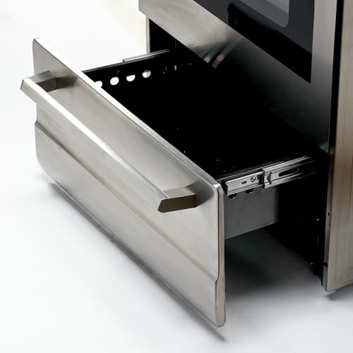 Avanti Electric Range Oven Compact Design, 2.1-Cu.Ft. Capacity with 4 Coil Burners, Framed Glass Oven Door, Storage Drawer and Broiler with Pan Perfect for Apartments, 20-Inch, Stainless Steel