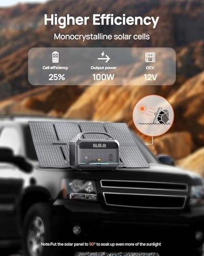 DaranEner Portable Power Station 600W with Solar Panel 80W, 288Wh LiFePO4 Battery Backup w/2 AC Outlets, 1.7H Fast Charging Solar Generator for Camping, RV Travel, Home Emergencies