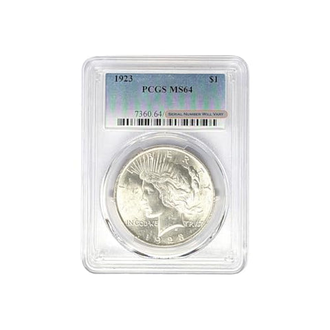 1923 P PCGS MS 64 Peace Silver Dollar $1 Dollar MS64 PCGS