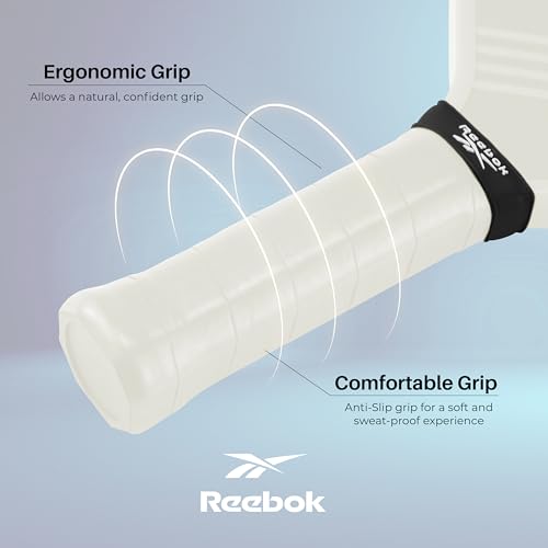 Reebok - Pickleball Set for 2 Players, Fiberglass Power Paddles with 13mm Polypropylene Core, Comfort Grip Handles, Aero Flight Balls, Ideal for Sports and Enthusiasts