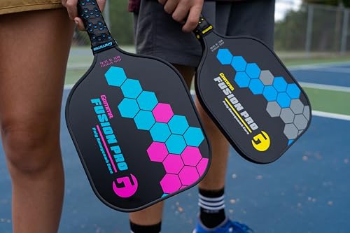 Gamma Sports Pickleball Paddles: Fusion Pro Pickleball Paddle - Textured Fiberglass Face - Mens and Womens Pickle Ball Paddle - Indoor and Outdoor Paddle: ~8 oz