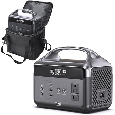 DaranEner Portable Power Station 60,000mAh with Storage Bag, 192Wh LiFePO4 Battery Backup, Solar Generator with 2×AC 300W(600W Surge) Outlets, USB-C 60W PD, for Camping, RV, Outdoor, Home Emergency