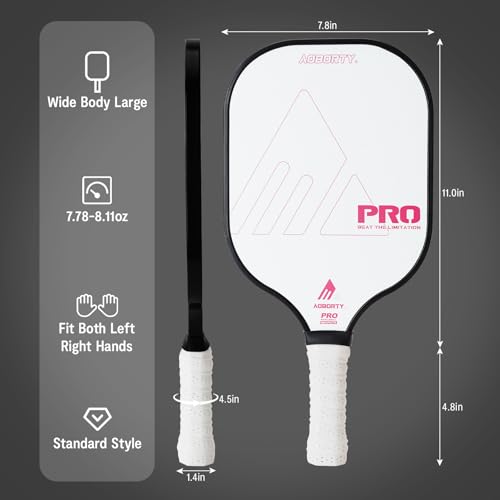 AOBORTY Pickleball Paddles 4 Pack - USAPA Light Graphite Premium Rackets Fiber Face & Polymer Honeycomb Core Pickleball Set with 6 Outdoor Indoor Balls Including Portable Carry Bag