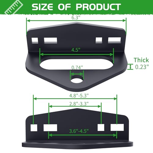 Zero Turn Mower Trailer Tow Hitch, Heavy Duty Steel Lawn Trailer Mount, Compatible with Many Models Lawn Mower, Tractor, Golf Cart, ATV Etc