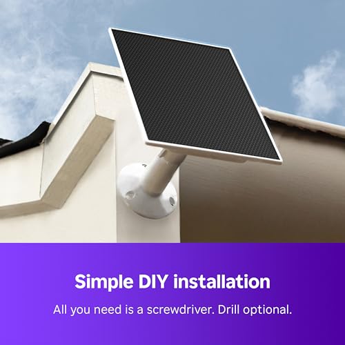 Roku Solar Panel USB-C 2025 for Roku Battery Camera and Battery Plus Only - IP65 Weather Resistant Solar Charger for Driveway, Backyard, & Porch with 360° Swivel Mount - Smart Home
