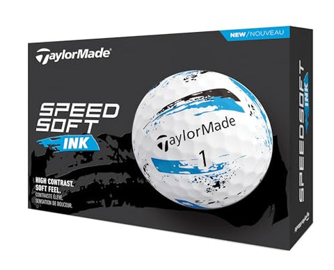 Taylormade SpeedSoft Ink Blue Golf Ball, 2024