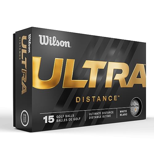 WILSON 23' Ultra Straight Golf Balls - 15 Pack, White
