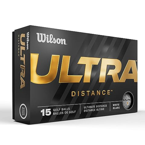 WILSON 23' Ultra Straight Golf Balls - 15 Pack, White