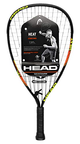 HEAD CPS Heat Racquetball Racquet – Pre-Strung Beginner Racquet with CPS Power Technology, Lightweight Frame, Damp Plus Vibration Control
