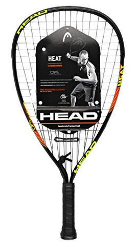 HEAD CPS Heat Racquetball Racquet – Pre-Strung Beginner Racquet with CPS Power Technology, Lightweight Frame, Damp Plus Vibration Control
