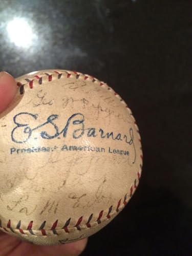 Topps Babe Ruth Lou Gehrig 1930 New York Yankees Team Auto Signed Baseball Jsa Letter - Autographed Baseballs