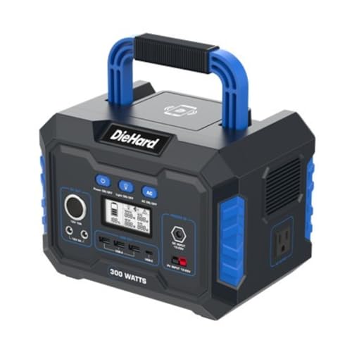 DieHard Portable Power Station 300-Watt (600-Watt Peak) 288.6Wh - Solar Generator (Solar Panel Optional), for Home Backup, Weather Emergencies, Outdoor Recreation, Jobsite and more