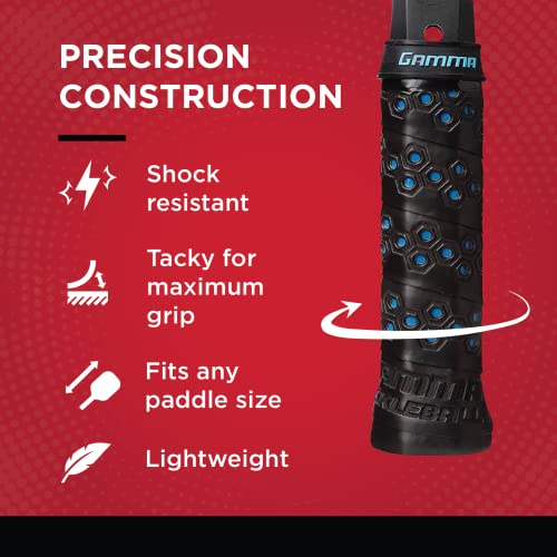 Gamma Honeycomb Cushion Grip for Pickleball Paddles, Moisture-Wicking Pickleball Replacement Grip, Premium Pickleball Equipment for Practice and Games